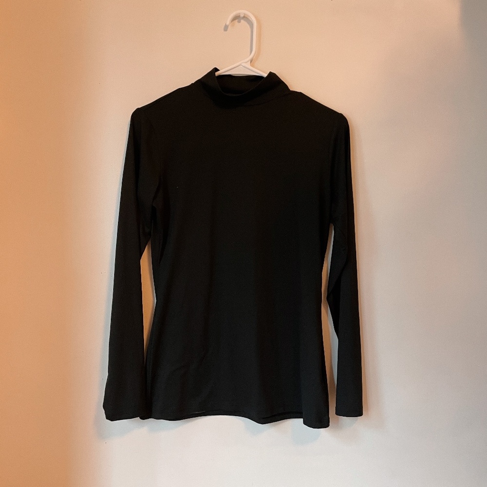 Black long sleeve mock turtleneck